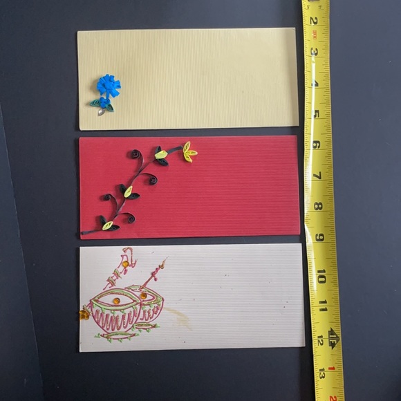 Lot of 3 New Unused Handmade Cards, Money Holders, Gift Envelopes - Picture 3 of 4